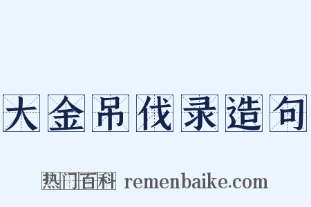 大金吊伐录造句是什么意思的图片